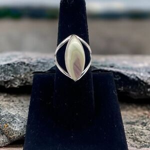 Imperial Jasper Ring Gemstone Solid .925 Sterling Silver - Size 7.5